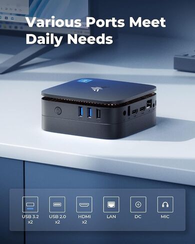 KAMRUI AK1 Plus Mini PC, Desktop Computer 12th N95(up to 3.4GHz) Mini Computers 16GB RAM 512GB SSD, Micro PC, Mini Tower PC Desktop Support 4K HDMI, Dual WiFi, BT4.2 for Business Home Office in Saudi Arabia