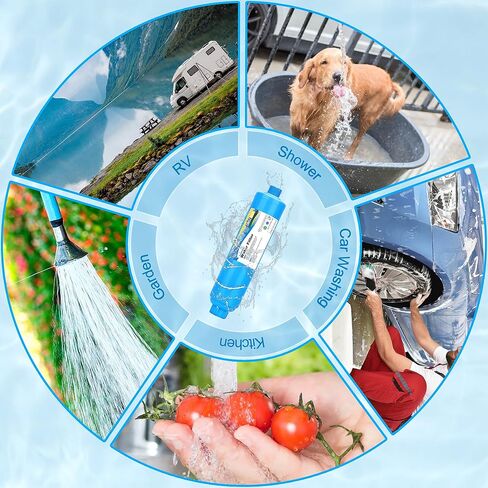 RV Inline Water Filter, NSF Certified, 20 Microns Camper Water Filter, Reduces Bad Taste, Odors, Chlorine, Sands, Ideal for RV, Garden, Pets and Marine, 4 Pack in Saudi Arabia
