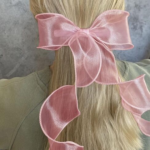 joycraft Gift Ribbon, Sheer Organza Ribbon, Handmade Ribbon, 50 Yds x 0.78" Rose Gold Organza Chiffon Ribbon, Mesh Fabric Ribbon for Gift Wrapping, DIY Craft, Xmas Party Deco in Saudi Arabia
