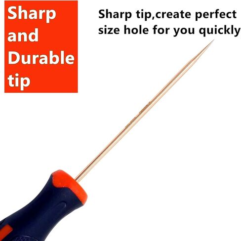 Wedo Non-Sparking AWL ، Sewing AWL ، أداة AWL Scratch للخياطة ، خشب الخدش ، الجلد ، اللكم ، ملزمة للكتاب ، شهادة DIN ، شهادة BAM & FM ، نحاس البريليوم ، قطر 3 مم ، طول الشفرة 4 " in Kuwait