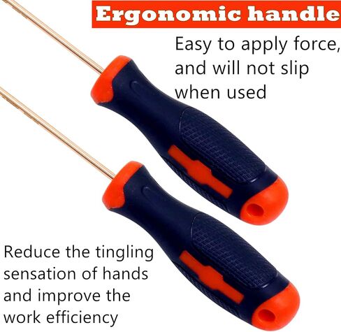 Wedo Non-Sparking AWL ، Sewing AWL ، أداة AWL Scratch للخياطة ، خشب الخدش ، الجلد ، اللكم ، ملزمة للكتاب ، شهادة DIN ، شهادة BAM & FM ، نحاس البريليوم ، قطر 3 مم ، طول الشفرة 4 " in Kuwait