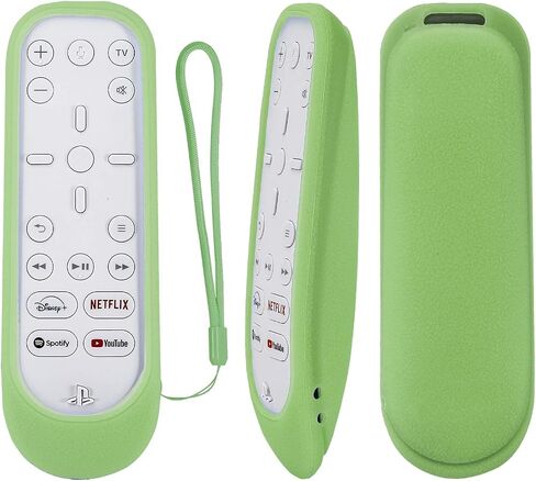 CHUNGHOP Protective Silicone Remote Case for PlayStation 5 Media Remote Control, PS5 Media Remote Cover, Shockproof Washable Cover with Loop-Glow in Dark Green in Kuwait