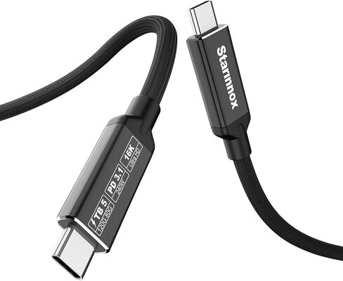 3.3Ft Thunderbolt 5 USB80G 240W Cable, with up to 120G Bandwidth Boost, 8K/16K HD Display, 240W Fast Charging, Compatible with Thunderbolt 4, USB4, Thunderbolt 3 and USB-C 1meter in Saudi Arabia