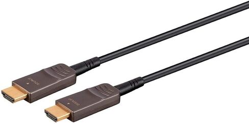 Monoprice 8K Ultra High Speed Fiber Optic HDMI Cable - HDMI 2.1, 8K@60Hz, 4K@120Hz, 48Gbps, HDR, VRR, Active Optical Cable (AOC), 100ft, Black in Saudi Arabia