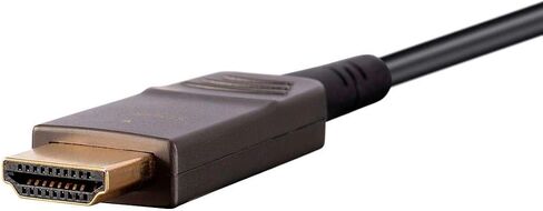 Monoprice 8K Ultra High Speed Fiber Optic HDMI Cable - HDMI 2.1, 8K@60Hz, 4K@120Hz, 48Gbps, HDR, VRR, Active Optical Cable (AOC), 100ft, Black in Saudi Arabia