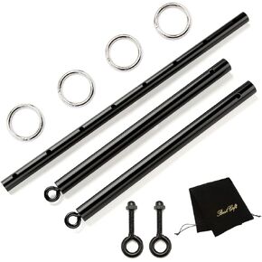EXREIZST Black Portable Exercise Spreader Bar, Adjustable Sports Aid Training Fitness Gear Pilates Aid Kit, Home Yoga Gym Kit
