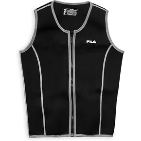 FILA Accessories Men's Sauna Vest - Neoprene Sweat Suit Zipper Tank Top Hot Slimming Body Shaper