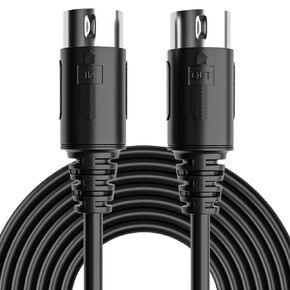 كابل MD-PRO 5 Pin DIN MIDI سلك OFC للوحة المفاتيح، وتركيب الرف، وأخذ العينات، ومصدر الصوت وغيرها من معدات الموسيقى. MD-PRO (3 أقدام (2 عبوة))
