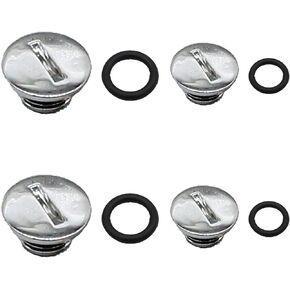 4 Sets of Zinc Plating Quad Engine Stator Side Cover Caps with Seals for ATV 50cc 70cc 90cc 110cc 125cc Engine Motor Stator