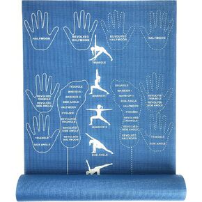 Instructional Yoga Mat/Educational Yoga Mat (Best Yoga Mat for Beginners Extra Thick Extra Long Learn Yoga or Better Your Alignment Works As a Kids Yoga Mat As Well As an Adult Yoga Mat)
