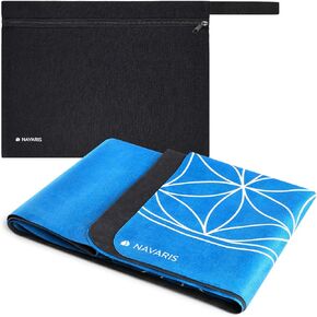 Navaris Foldable Yoga Mat for Travel - 1/16" (1.5mm) Thick Exercise Mat for Pilates, Workout, Gym, Fitness - Non-Slip Folding Portable Mat
