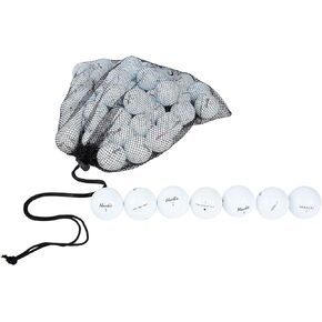 Clean Green Golf Balls 48 Recycled for Used Noodle Golf Balls - Recycled & Used Golf Balls for Men Good Condition Golf Ball - Comes with Mesh Carrying Bag.