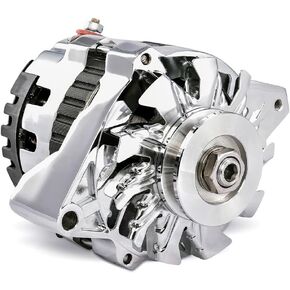 Alternator, CS130, 160 amp, 12V, 1-Wire, Single V-Belt Pulley, Straight Mount, Chrome, GM, Each
