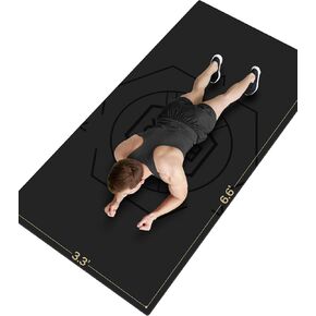 nuveti Large Exercise Mat (6'x 3'), Extra Wide Workout Mat for Men and Women, Yoga Mat Thick 1/4 Exercise Mats Non-Slip, Non-Toxic, Large Fitness Mat Perfect for Barefoot Exercise (Yoga, Pilates, Stretching, Meditation)
