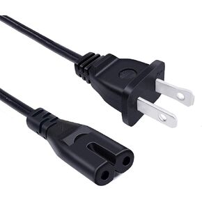 UL Power Cord Replacement for TCL Roku Smart TV HDTV 32 inch 40 42 43 48 50 55 60 65 75 inches 55FS4610R 32S4610R 50FS3800 55FS4690 40FS3800 8ft 2 Prong IEC C7 Power Cord Cable