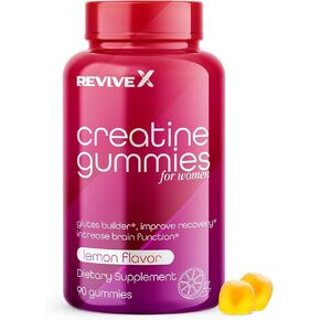 Glute Gummies, Creatine Gummies 3G, Lemon Drop, 30 Servings, 90 Count, Monohydrate, Muscle Builder, Creatine for Women, Creatine, Glutes Gummies, Pills and Powder Alternative, Flavored