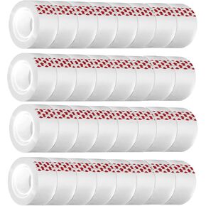 32 لفة شريط شفاف، شريط أساسي 0.98 بوصة، شريط لاصق شفاف للمكتب والمنزل والمدرسة، كل لفة 3/4 × 1000 بوصة in Kuwait