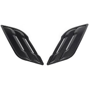 Front Side Ventilation Mask Panel Protectors Fender Air Vent Outlet Cover Trims 2pcs Auto Part Sticker for Ford F150 2018-2020 ABS Carbon Fiber Car Decoartive Frames Black