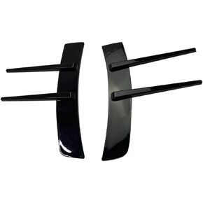 Car Fender Sides Fender Trim,Universal Side Air Flow Fender Vent Decoration Cover ABS Waterproof Car Body Side Exterior Decoration Accessories,Shiny Black