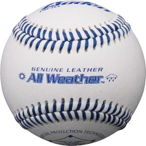 Baden All-Weather Genuine Leather Practice Baseballs, Official Size (One Dozen)