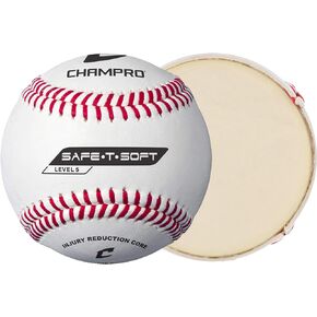 Champro Safe-T-Soft Level 5 Baseball (White, 9-Inch) Pack of 12