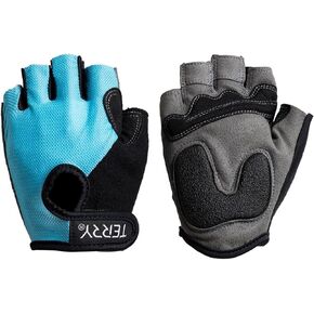Terry T-Gloves, Women's Padded Half Finger Mesh Bike Gloves, Ulnar Relief