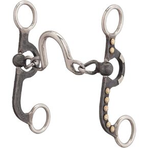 Weaver Leather 4-5/8" Pony Bit, Chain Mouth with Port, Buffed Black