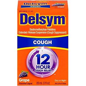 Delsym Adult 12 Hour Grape Cough Syrup, 3 oz in Kuwait