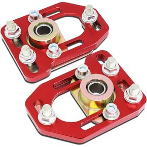 DNA MOTORING CBK-PLT-FM79-BK Front Camber/Caster Plates Black [for 79-89 Ford Mustang]
