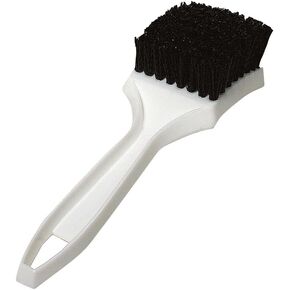 Nanoskin 8.5-Inch Deep Clean Stiff Scrub Brush for Carpets & Floor Mats, Black Nylon - Professional Automotive Detailing, Home Carpet Scrubber, Easy Grip Handle, High-Performance Cleaning Accessory