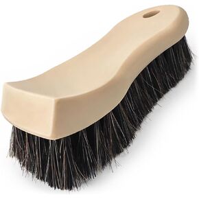Leather Cleaning Brush, Long Bristle Horse Hair Car Cleaning Brush for Car Interior Leather Seat and Home Furniture
