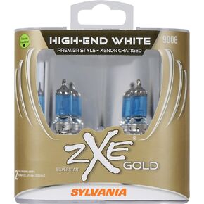 SYLVANIA - 9006 (HB4) SilverStar zXe GOLD High Performance Halogen Headlight Bulb - Headlight & Fog Light, Bright White Light Output, Best HID Alternative, Xenon Charged Technology (Contains 2 Bulbs)
