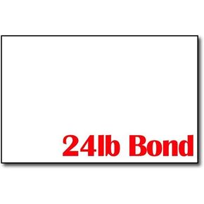 Bright White 24lb Bond 5 1/2" x 8 1/2" Sheets (Half Letter Size) - 500 Sheets