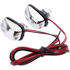 2 Pcs Wiper Washer Eye Lamp, Front Windshield Washer Nozzles Windshield Washer Wiper Spray Jet Kit with LED Light Green