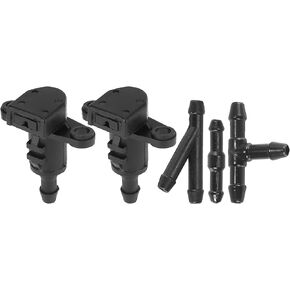 ACROPIX Front Windshield Washer Nozzles Fit for Hyundai Elantra with Hose Connector - Pack of 5 Black
