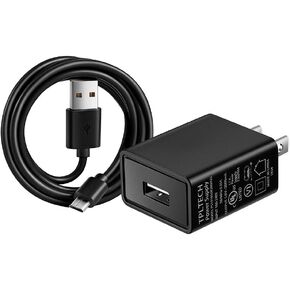 [UL Listed] USB Wall Adaptive Tablet Charger Compatible with Alcatel 3T 8.0 10 2018, Alcatel Joy Tab 8.0 2019, Alcatel A30 9024W Tablet 8", TKEE Mini, Dragon Touch K10, 5FT USB Charging Cable