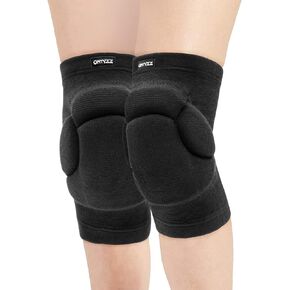 ONTYZZ Knee Pads with Thick Sponge Non-Slip Professional Grade Knee Pads Breathable Knee Protectors Flexible Anti-Slip Knee Brace Sleeves for Volleyball Basketball Yoga Black(L)