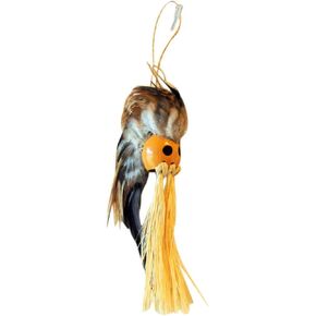 Hawaiian Warrior Helmet for Car Natural Ikaika Decor from Hawaii Makini Makaki'i Gift