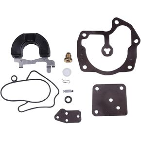 New Carburetor Carb Repair Rebuild Kits With Float Compatible with Johnson Evinrude V4 V6 Looper 120 130 135 140 200 225 250 hp 1986-2001 Plastic Carbs Replaces 437327 439079 439078 18-7248