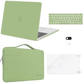 MOSISO Compatible with MacBook Pro 13 inch Case M2 2024, 2023, 2022-2016 A2338 M1 A2251 A2289 A2159 A1989 A1708 A1706, Plastic Hard Case&Bag&Keyboard Skin&Webcam Cover&Screen Protector, Rose Quartz in Kuwait