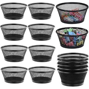 12 Pcs Paper Clip Holder, Metal Mesh Binder Clip Dispenser, Black Paper Clip Container, Table Desk Organizing Supplies for Home Office School in Kuwait