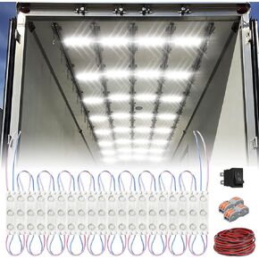 Van interior led lights LED Module Ceiling Lamp for Car Van Truck Auto Vehicle Caravan Trailers Boat RV Room Cargo Lorries Bus Camper Pickup White LED Lights for Inflatables 12V 60 LED 20 Modules