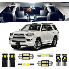 18-Pieces 4Runner LED Interior Light Kit Package for Toyota 4Runner 2010 2011 2012 2013 2014 2015 2016 2017 2018 2019 2020 2021 2022 + License Plate Lights, Reverse Lights, Install Tool