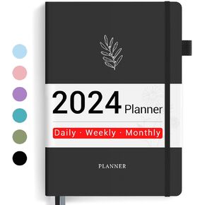 Forvencer 2024 Planner, Undated Daily Weekly & Monthly Planner 2024-2025, 12 Months Calendar Agenda Planner Organizer Notebook, Simplified Portable Schedule Book for Men Women, B5 7" x 10"