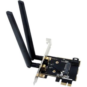 بطاقة لاسلكية PCI Express pcie صغيرة إلى محول PCI Express pcie 1X (لا توجد بطاقة WiFi) لبطاقة WiFi لسطح المكتب لـ Intel 7260 3160 Mini pcie إلخ in Kuwait