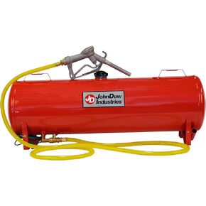 JohnDow Industries JDI-FST15 15-Gallon Gravity Fed Steel Portable Fuel Station Gas Can Red