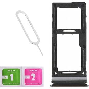 Dual SIM Card Tray Slot Holder Replacement for Samsung Galaxy A52/A72 4G 5G A525 A526 A725 A726 Sim Card Tray with Open Eject Pin and SD Card Tray (All Carriers) (Black)