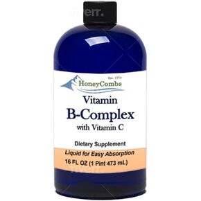 Vitamin B Complex Drops – Liquid Supplement with Vitamin B1, B2, B3, B5, B6, B7, B9, B12 & Vitamin C – Liquid Super B Complex Vitamins – Alcohol-Free Liquid Vitamin Supplement, 16 Fl Oz.