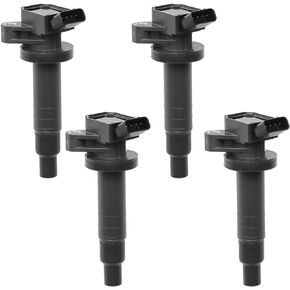 Ignition Coil Pack Set of 4Pcs Compatible with 1.8L L4 Toyota Corolla Matrix Chevrolet Prizm & More Replaces# 9008019015, 9008019019, 9091902239