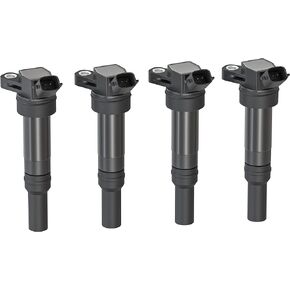 Ignition Coil Pack Set of 4 by AA Ignition - Compatible with Hyundai & Kia 2.0L, 2.4L, 4.6L 2008-2017 - Santa Fe, Sonata, Tucson, Forte, Optima Sorento, Sportage - Replaces UF611 C1667, 27300-2G000